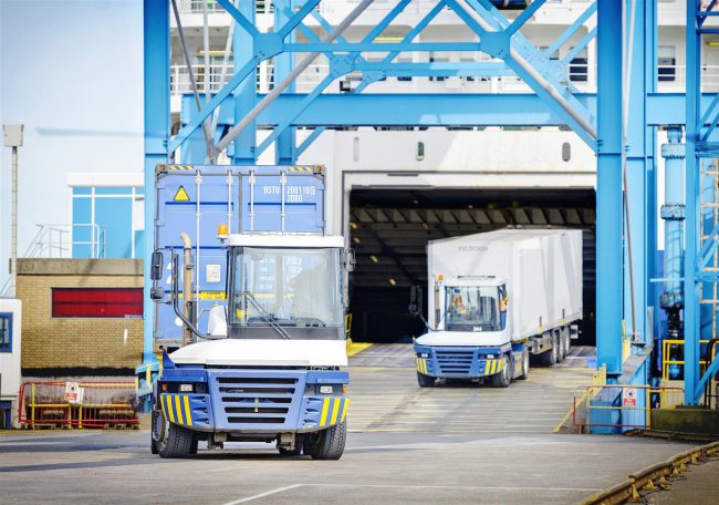 truck loading containers Pioneering Hybrid Customs Declarations Solution Launched